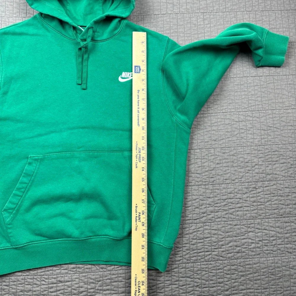 Nike Hoodie Men Small Green Club Fleece Sportswear Workout Athletic Minimal
